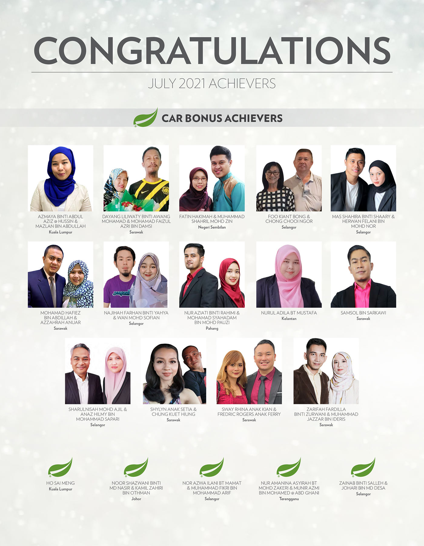 Car Bonus Achiever 2021-07
