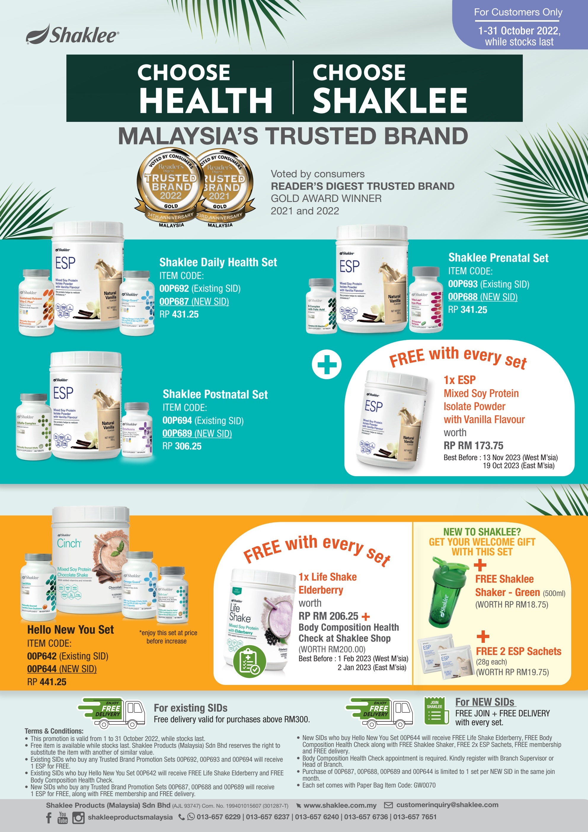 Hello New You Set (Existing Member) Shaklee Malaysia